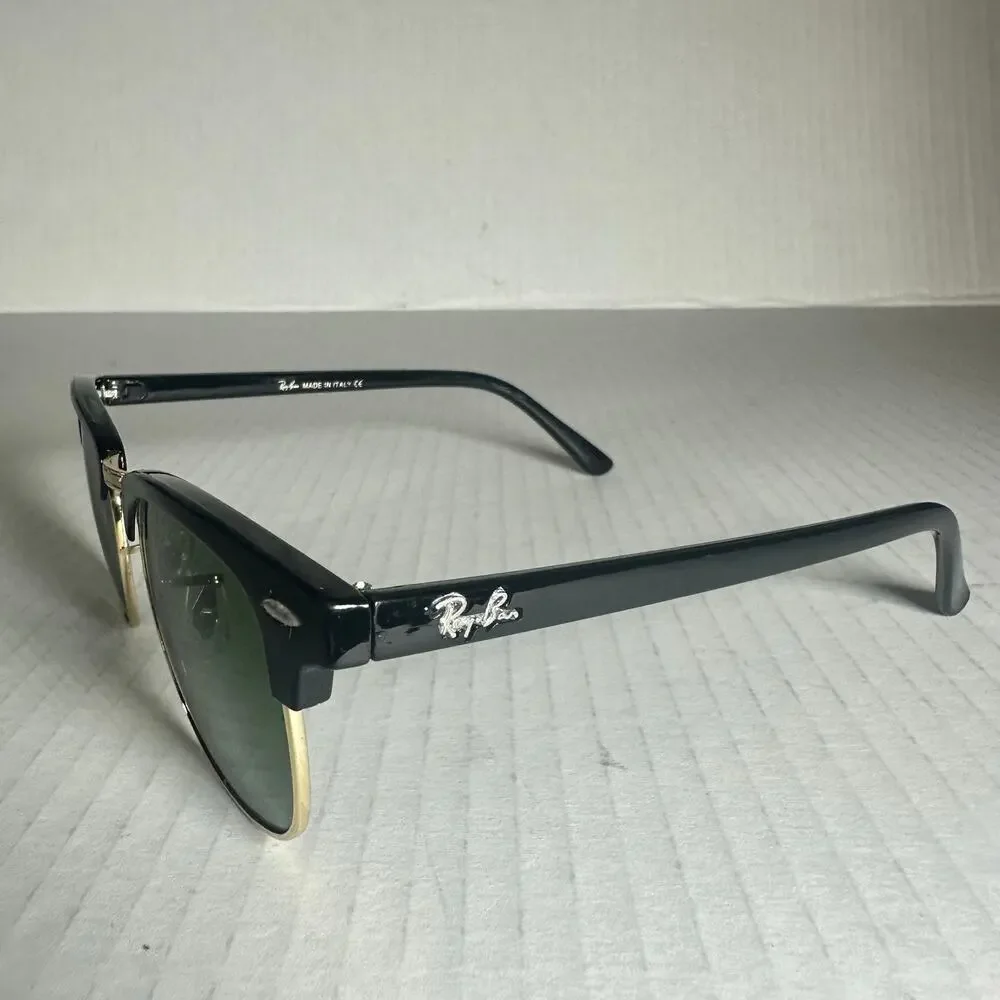 Ray-Ban Clubmaster Sunglasses Black Gold Vintage 21-145 frames only